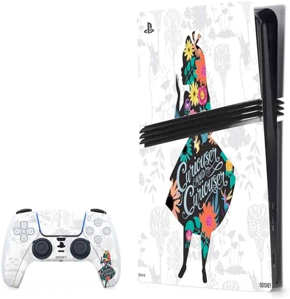 Skinit Decal Gaming Skin Compatible with PS5 Pro Bundle - Officially Licensed Disney Alice in Wonderland (Animated) The Mad Hatter Design