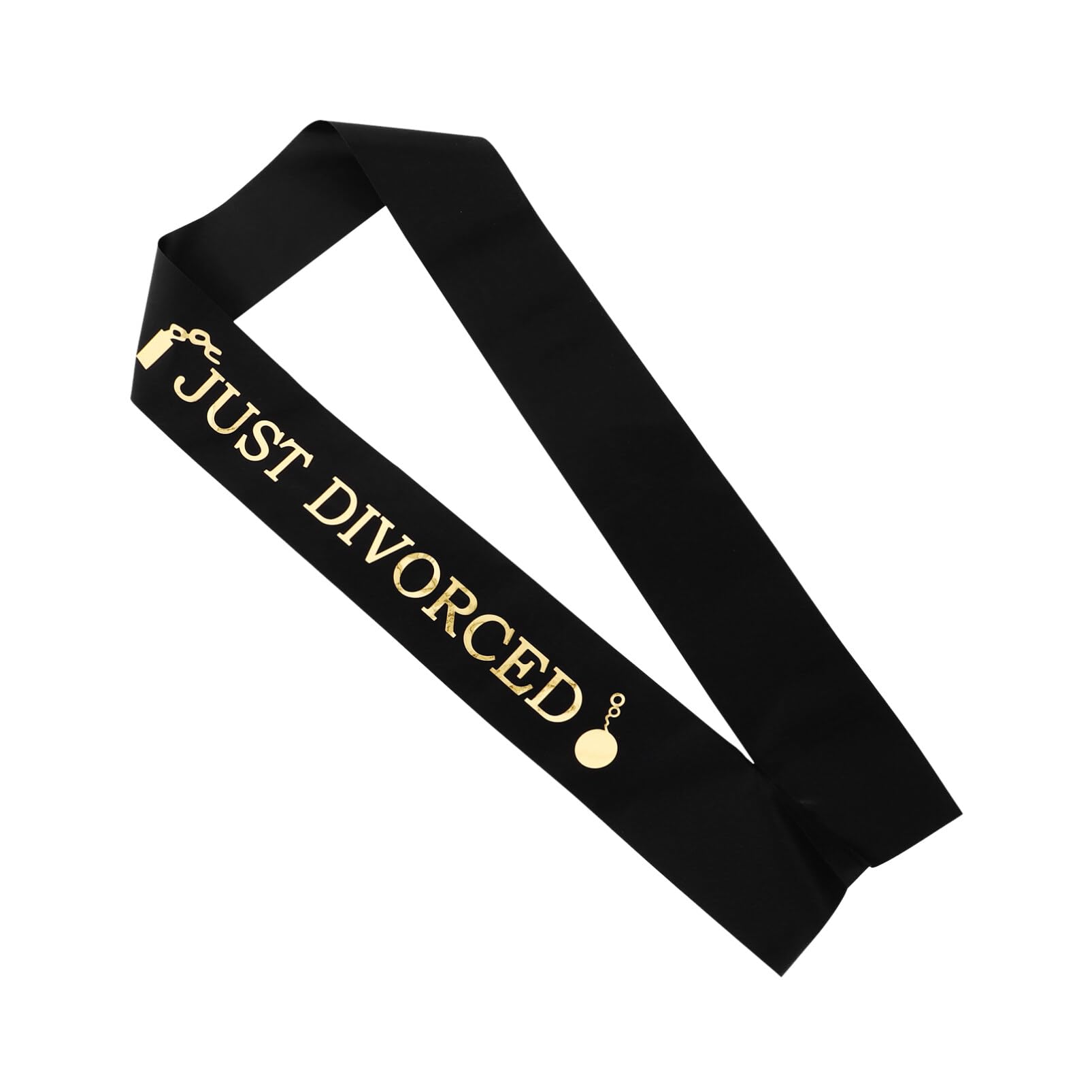 HOLIDYOYO Divorce Celebration Essential: 5pcs 'just Divorced' Sash Elegant Waist Belt Decor for Women's Party