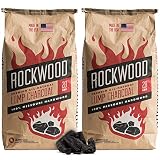 Rockwood All-Natural Hardwood Lump Charcoal 20 Lbs per Pack - 100% Made in USA Lump Charcoal for Gri
