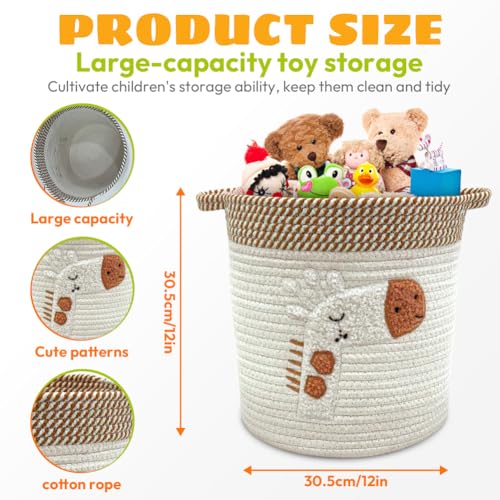 Wapasezyar Aufbewahrungskorb Kinder Aufbewahrungskorb Gewebter ufbewahrung Körbe mit Griffen für Babys Kinder Spielzeugkorb Geschenke für Handtücher,Spielzeug, Kleidung