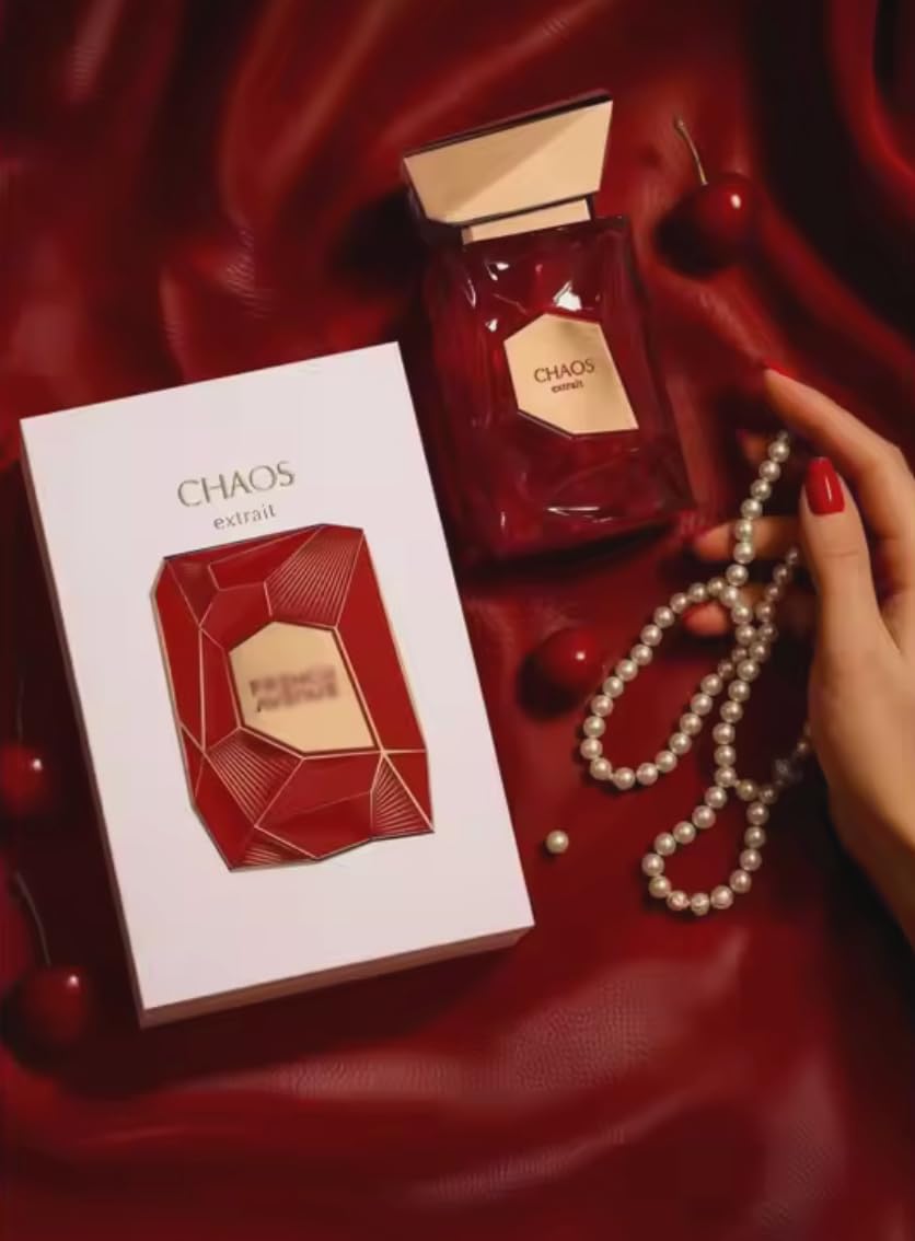 Profumo Chaos Extrait 100 ml, Extrait de Parfum – Profumo Arabo Unisex a Lunga Durata, Include Atomizzatore Ricaricabile 5 ml, Fragranza Legnata Speziata con Tocco Orientale (Chaos Extrait)