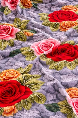 Image of DECORUM Glace Cotton Single Bedsheet with 1 Pillow Cover | Soft, Durable, Lightweight & Skin-Friendly Fabric| Suitable for Single /Diwan Bed Size