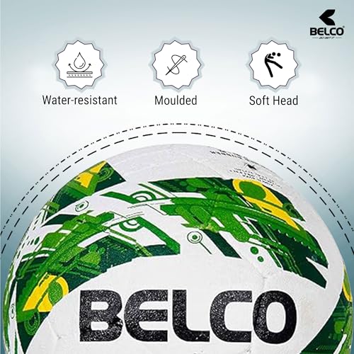 Belco Sports Cyclone Rubber Moulded Football Size 5 (Green) 4 51LfnmT0QFL