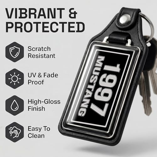 Image of Brotherhood Car Key Chain for Mustang - Classic Models Keychain for Men and Women Gift Key Ring