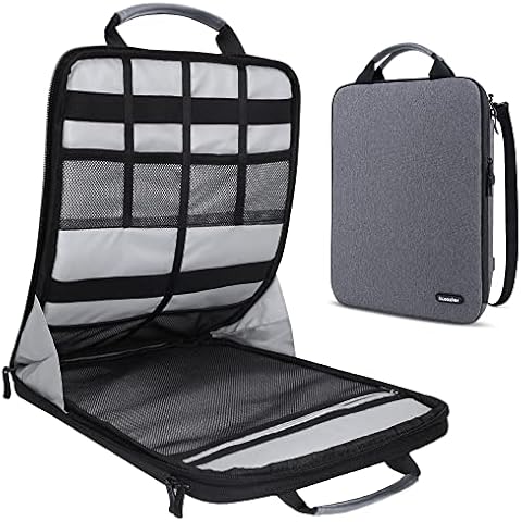 iCozzier Laptop Shoulder Bag, 13-13.3 Inch Laptop Tablet Sleeve Case Horizontal and Vertical Style with Handle & Removable Shoulder Strap for 13.3" Macbook/Notebook/11 iPad Pro 2020 Cover