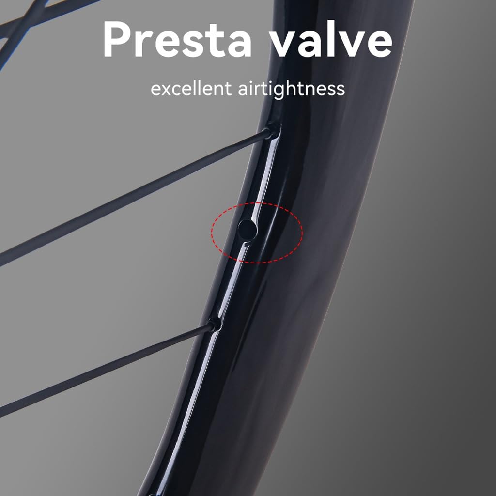 700c Set Di Ruote Per Bici Da Strada 6560mm Cerchio In Carbonio Ruota Tubeless Ready Perno Passante Center Lock, Cricchetto 36T, Cuscinetti In Ceramica, HG/XDR