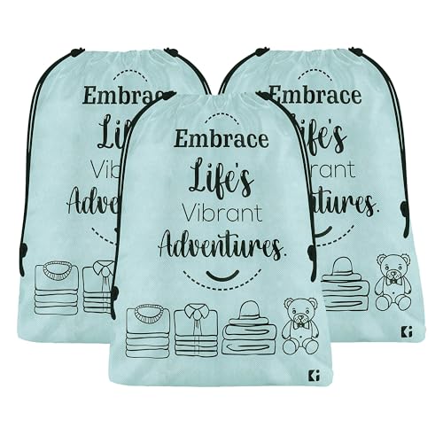 Image of Kuber Industries Pack of 3 Cloth Storage Bag | Non-Woven Storage Organizer | Travel Cloth Storage Bag | Garments Cover for Laundry | Travel Storage Organizer for Clothing | Large | Grey