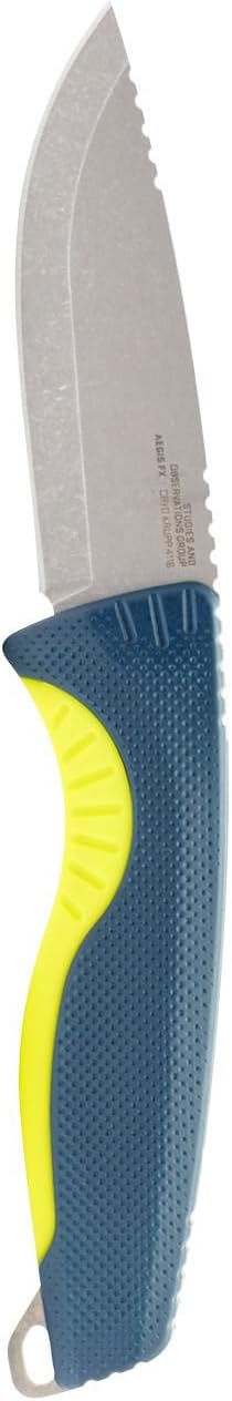 SOG Aegis FX Corrosion-Resistant Outdoor Survival Fixed Blade Knife | CRYO 4116 Krupps Steel | GRN Rubber Handle | UMS Sheath