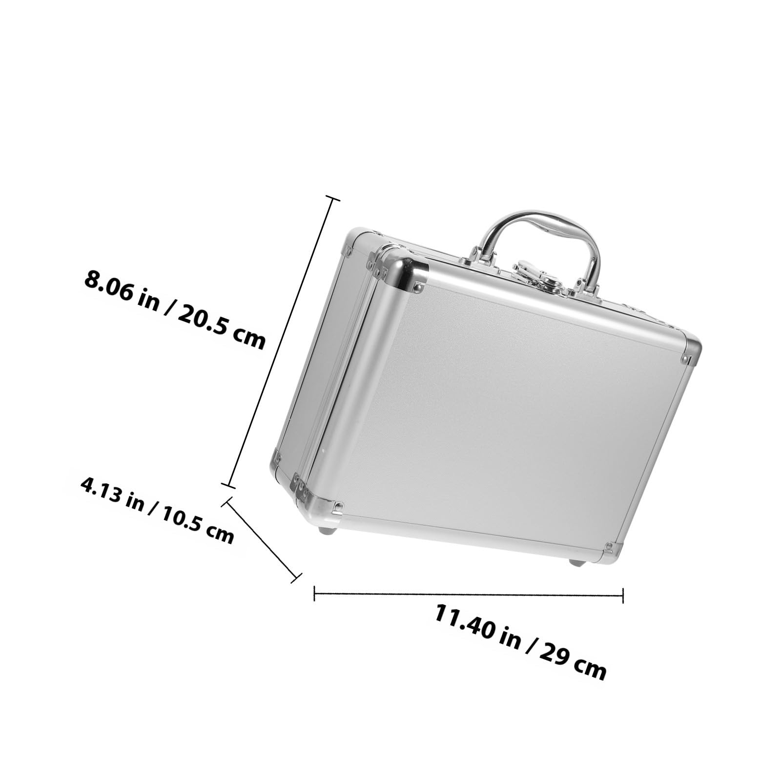 Alipis Mallette en Alliage D'aluminium Petite Taille Serrure à Clé, Intérieur Rembourré Mousse pour Rangement Sécurisé D'instruments, Outils et Cosmétiques, Étui de Transport