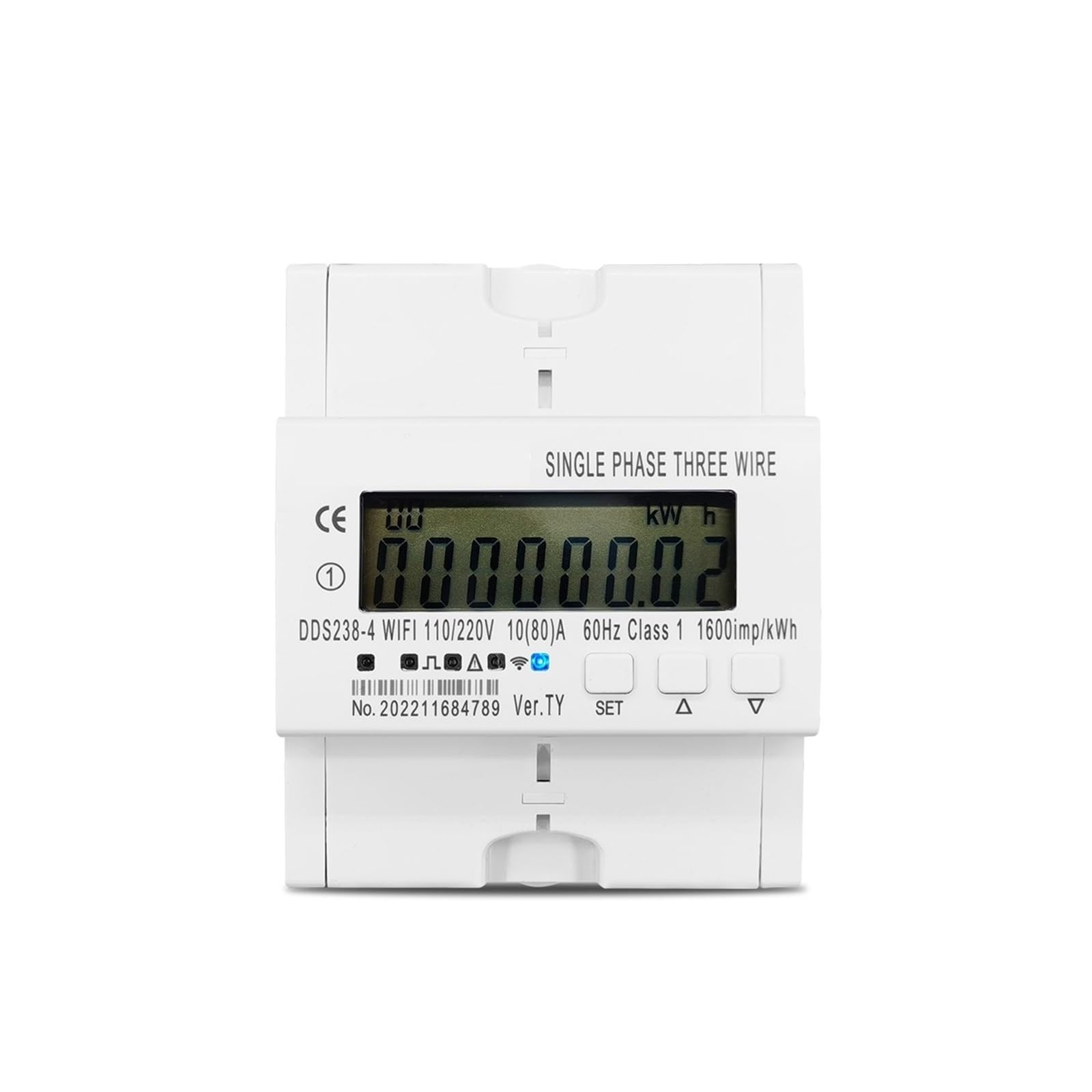 Compteur d'énergie intelligent Tuya WiFi DELURA 2 phases 80A moniteur de consommation KWh
