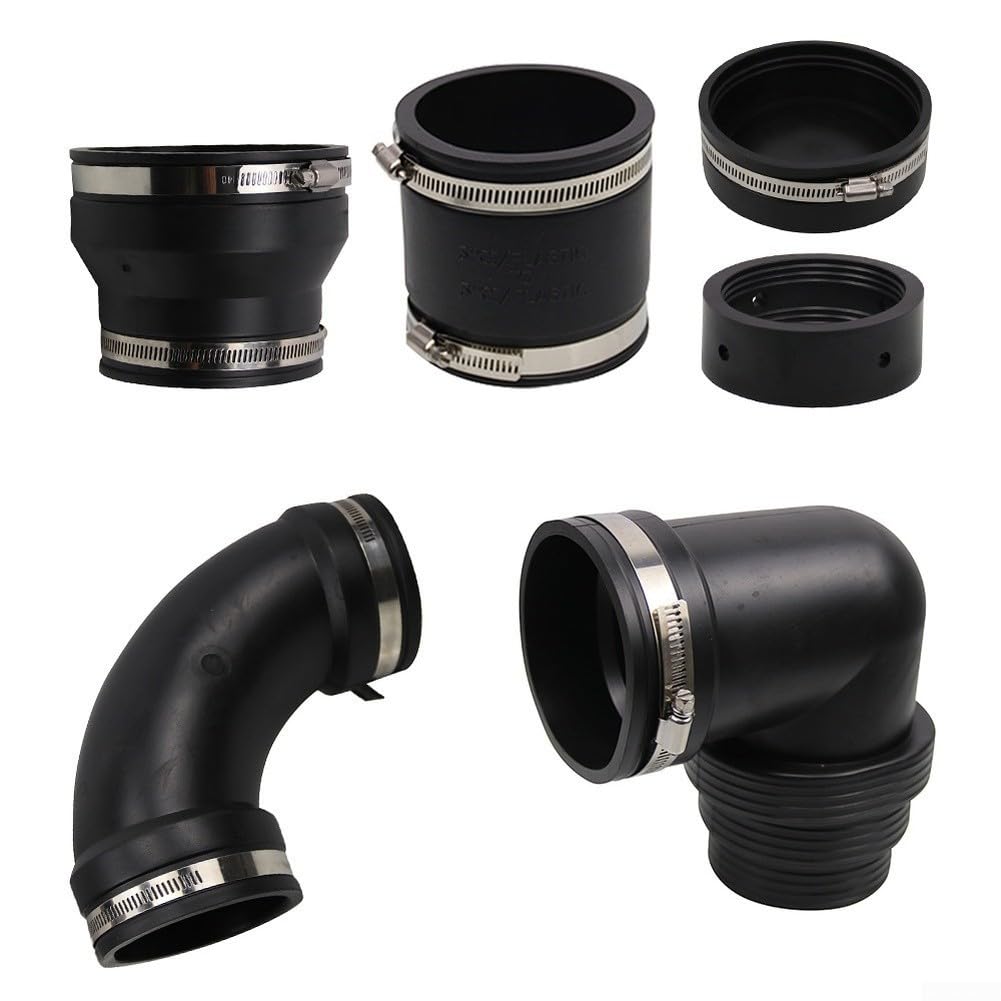 Kit tubo di scarico RV 3 pollici Slip Fit Configurazione per acque reflue per collegamento fognario su camper e camper