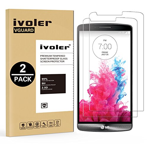 iVoler [2 Unidades] Protector de Pantalla para LG G3, Cristal Vidrio Templado...