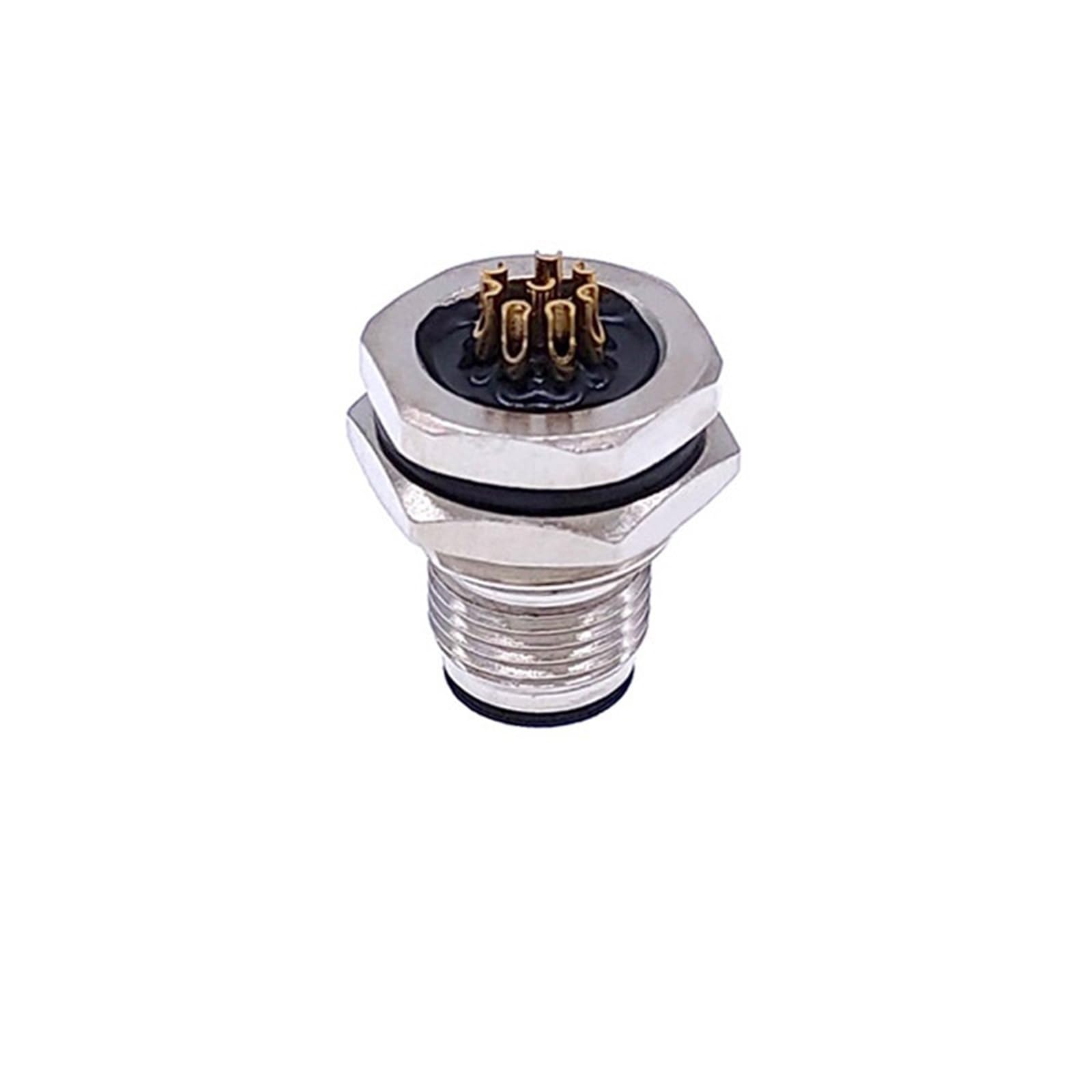 Conector de sensor M12 M16 de 8 pines con tuerca de montaje robusta 8