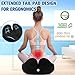 DailyCuddles Seat Cushion, Chair Cushions for Office Chairs/Desk Seats/Wheelchair - Hip&Sciatica&Tailbone Pain Relief Memory Foam Office Chair Cushion for Long Sitting Office Workers, Black