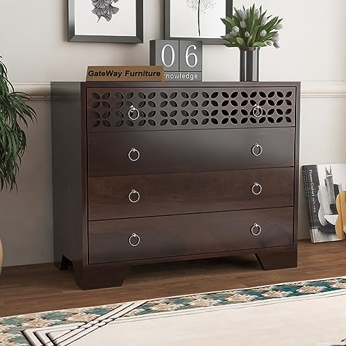 Inexpensive Indoor Decor Ideas 20 GateWay Furniture Solid Sheesham Wood Wooden Chest of Drawers wit...