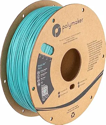Polymaker PLA Filament, Teal 3D Printing PLA Filament 1.75mm 1kg - PolyLite 3D Printer PLA Filament, Dimensional Accuracy +/- 0.03mm, Compatible with Most 3D Printer, Polymaker Teal