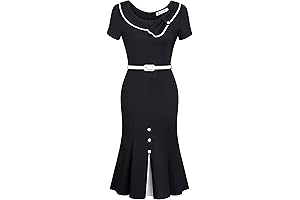 Stylish 1940s Pinup Sailor Collar Vintage Dresses for Women