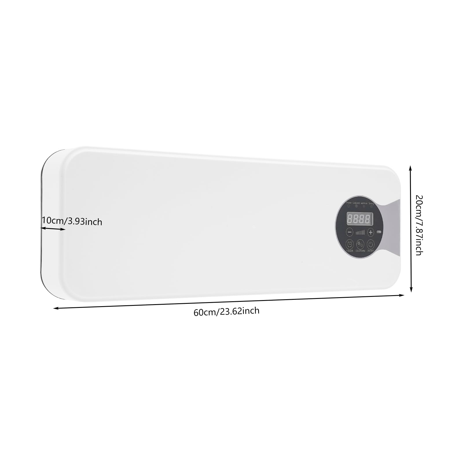 Raffreddatore da parete e riscaldamento multifunzione con riscaldamento PTC 1200 W e modalità di raffreddamento 5 W, climatizzatore da parete con telecomando e timer, refrigeratore d'aria