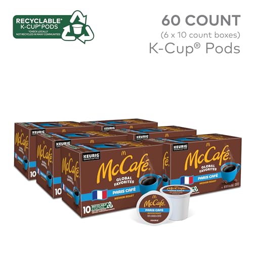 Image of McCafe Paris Cafe, Single Serve Coffee Keurig K-Cup Pods, Medium Roast Coffee, 60 Count (6 Packs of 10)