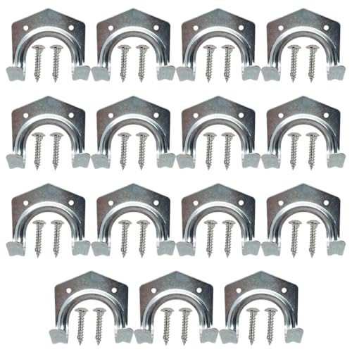 Armo 15 x DIY Shelving Hooks Garage Shelving Hooks for Shovel Spade Fork Bikes Ladders Garden Tools Galvanised Garden