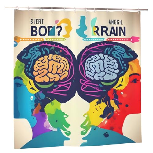 Rideau de douche en polyester 183x183 cm avec 12 œillets antirouille