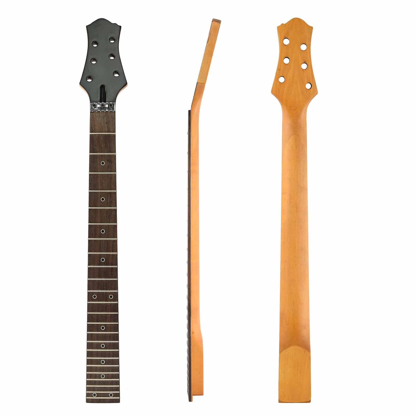 Generic 24-progowy, Matowy Klonowy Gryf Gitarowy do Płyt LP z podstrunnicą z palisandru. Łatwa Instalacja dla Projektu DIY (A)
