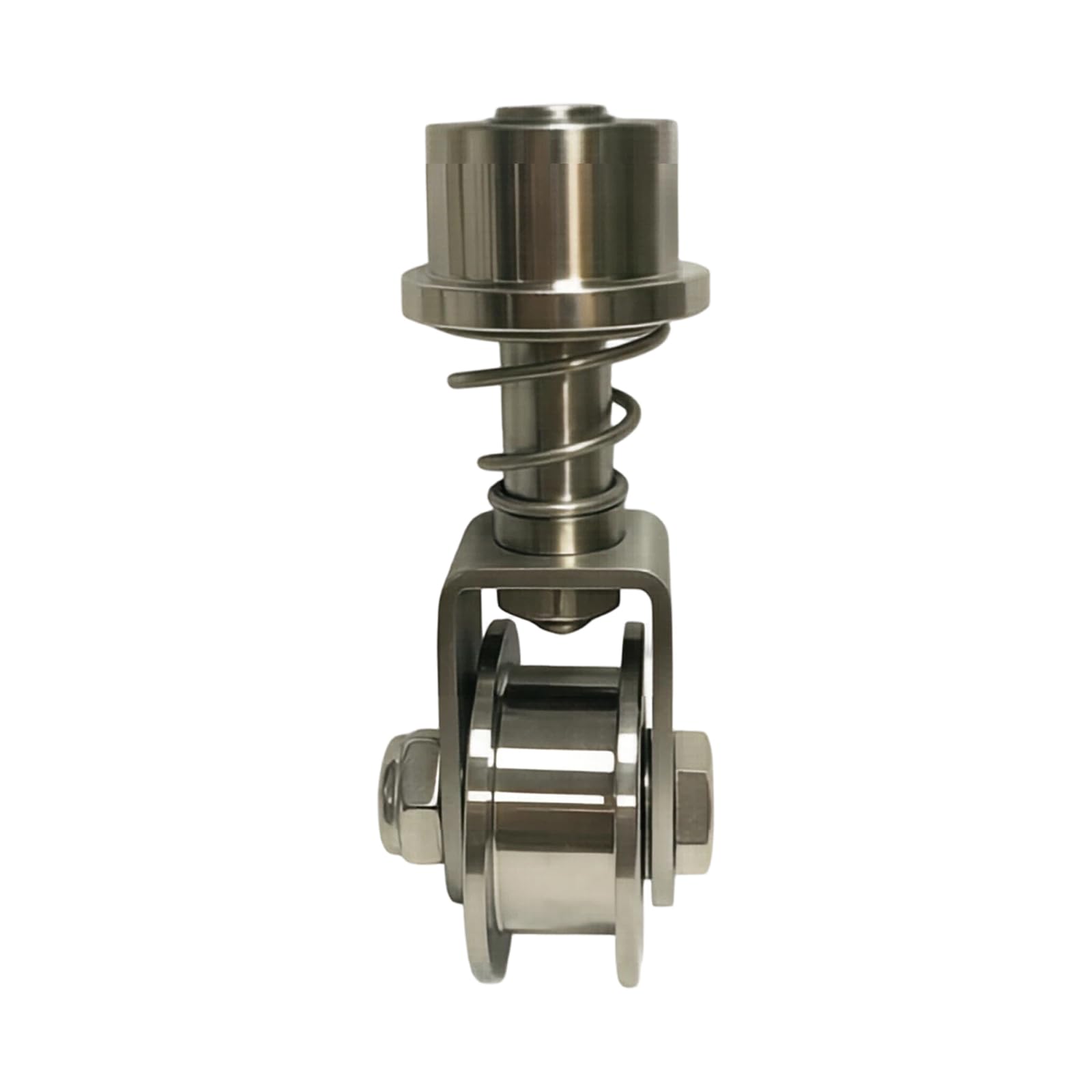Errory 304 Small H Type Head Spring Track Roller Pulley, Stainless Steel Grooved Hardware For Equipment Guidance Across Warehouse Routes Guide Wheel