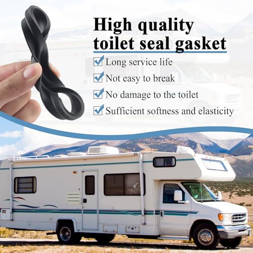 Image of LivTee RV Toilet Flush Ball Seal Replacement for 385311658, Camper Toilet Seal, The Parts Fit 300 /310 /320 Gravity-Flush Toilets, Advanced Rubber Seals That Stop Leaks and Eliminate Odors, 2PCS