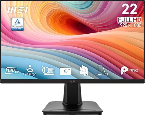 msi PRO MP225 E12VL, 22-inch IPS 1920 x 1080 (FHD) Computer Monitor, 120Hz, Adaptive-Sync, HDMI,...