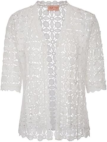 Sexy Juniors See Throught Cardigans Bolero(XXL,White)