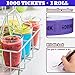 1000 Raffle Tickets, Purple Drink Ticket, Single Roll Tickets for Events, Entry, Class Reward, Fundraiser & Prizes, Size 1 x 2 Inch