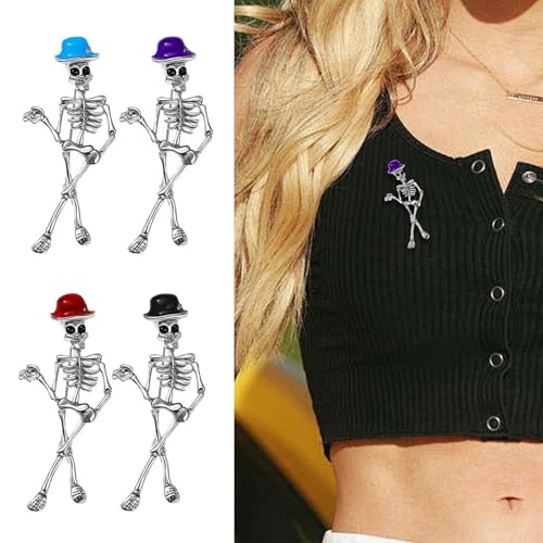 Broche de calavera gótica con cierre seguro y acabado elegante 4
