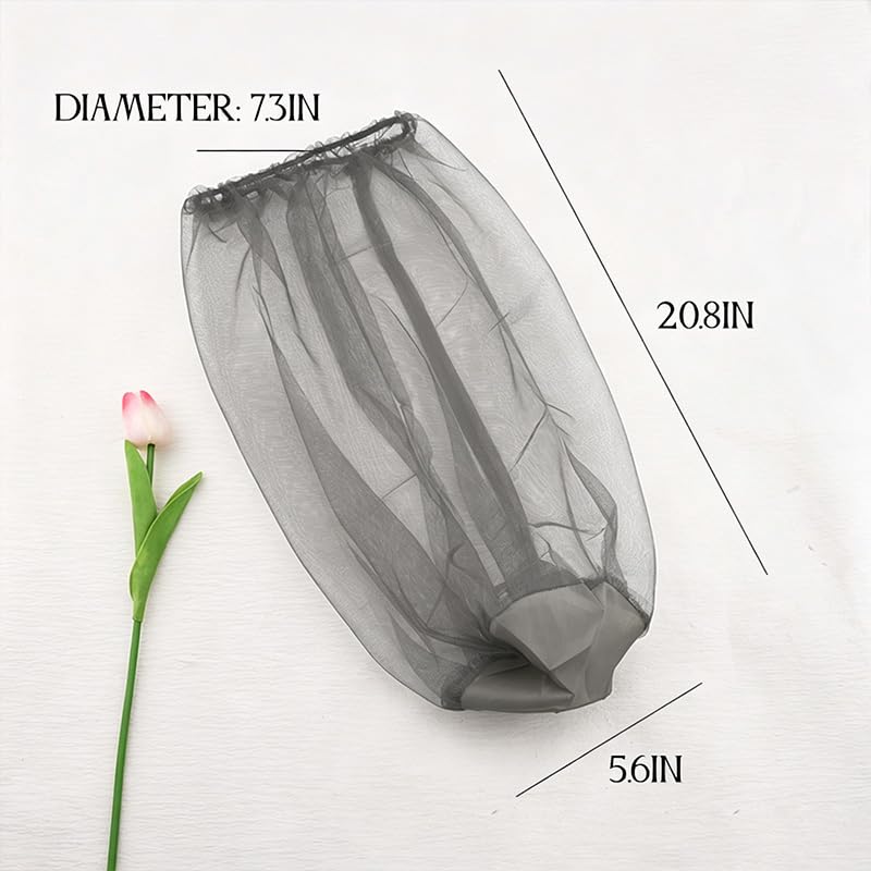 Mosquitera para cabeza con ala - cubierta de malla para insectos ligera y transpirable - sombrero con red ajustable para hombres y mujeres - para actividades al aire libre como senderismo, camping, pesca, jardinería y apicultura - color gris miniatura 2