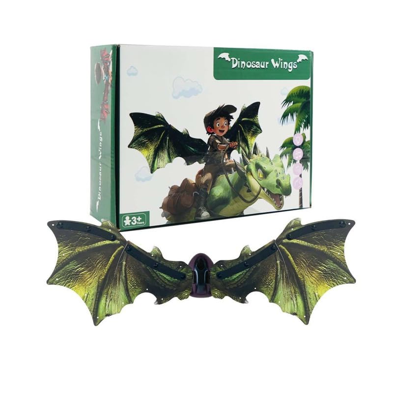 kunya® Dragon Wings Halloween Costumes for Kids, Dino Wings with LED Light & Music Moving, Cosplay Glowing Dinosaur Wings (Batteries Not Included) (B0D297L61W) Amazon Price History, Amazon Price Tracker