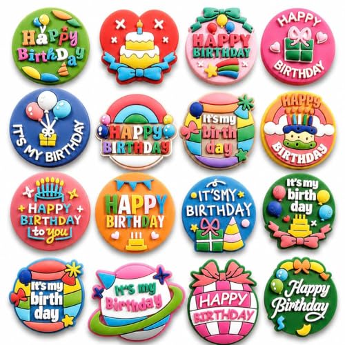 Breloques Happy Birthday en PVC, le cadeau idéal pour customiser les sabots