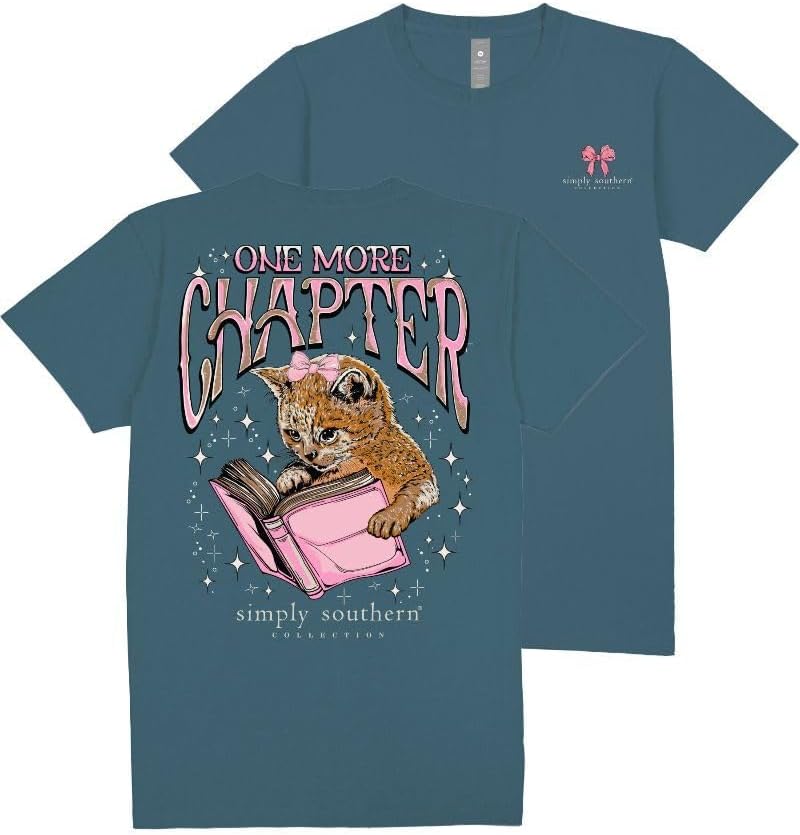 Simply Southern One More Chapter, Cat Book Stars, Youth T-Shirt