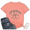 Womens-Grandma-Life-is-The-Best-Life-T-Shirt-Funny-Letter-Print-Blessed-Nana-Gift-Shirts-Short-Sleeve-Tops-Tee Womens Grandma Life is The Best Life T Shirt Funny Letter Print Blessed Nana Gift Shirts Short Sleeve Tops Tee Orange