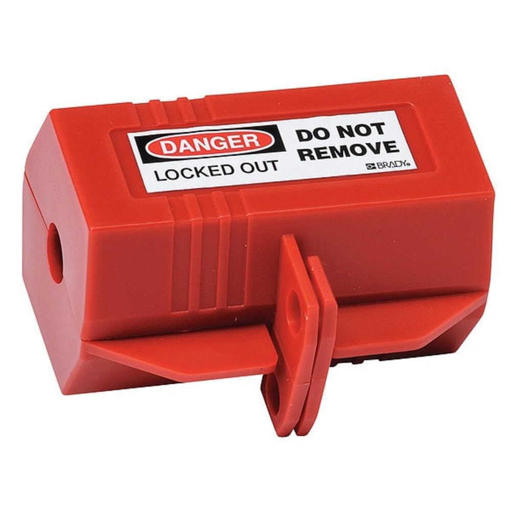 Brady Red 2-Lock Polypropylene Electrical Plug Lockouts, 9.14mm Shackle