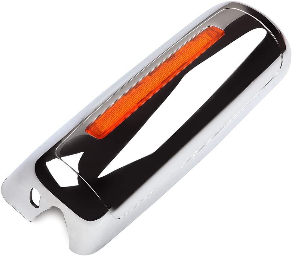 2002-2018 for International for Prostar Lonestar Truck Mirror Cover with Chrome Housing LED Light Driver Left Side Tow Mirror Cap