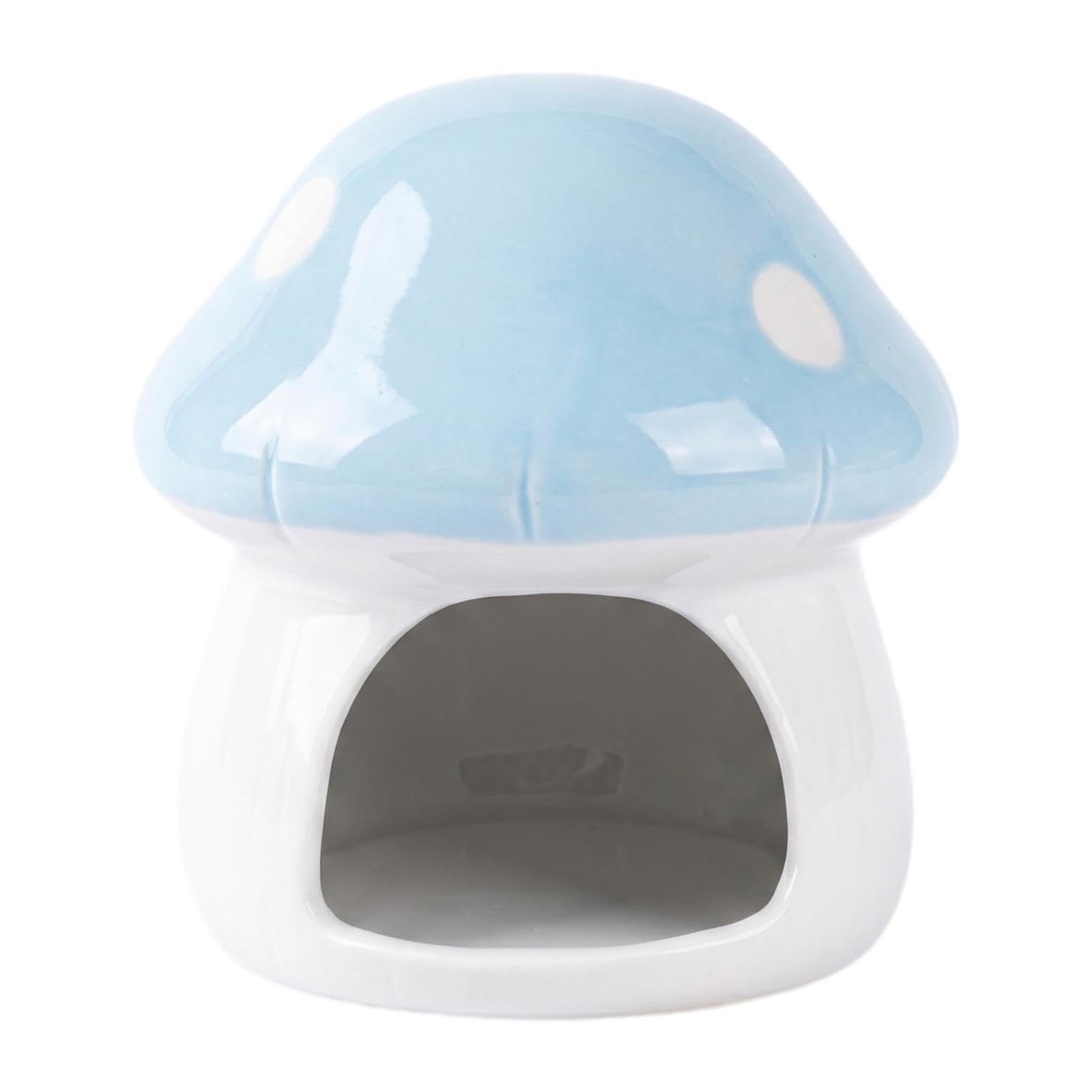 Colcolo Ceramic Hamster House, Small Animal, Multipurpose Hamster Hide Bed Habitat for Mice Dwarf, Blue