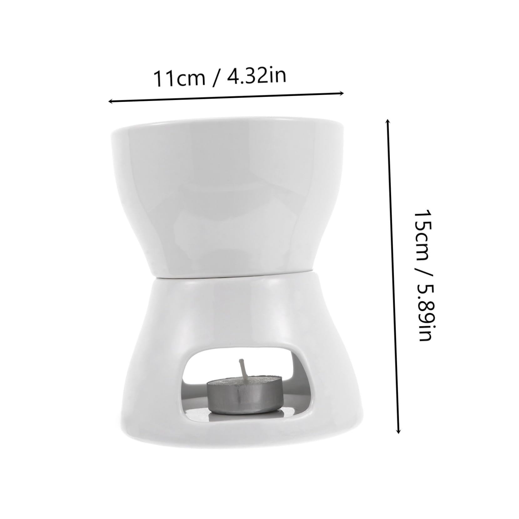 Unomor 1set Chocolate Melting Pot Ceramic Fondue Pot for Cheese Chocolate Capacity for People Kitchen Gadget for Parties Afternoon Tea and Housewarming