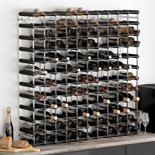 Étagère à bouteilles en bois noir pour sublimer votre cuisine ou votre cave