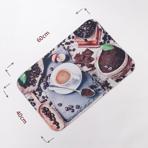 Image of UMAI X SAVYA Home Kitchen Mats|| 60 x 40 ||Anti-Skid Mat for Living Room,Bathroom,Shower,Bathtub mat,Multipurpose Mat (Coffee)