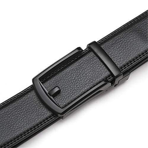 Andongnywell Mens Ratchet Belt Leather Dress Belt with Automatic Sliding Buckle Waist Cinch Waist band Waist Strap4