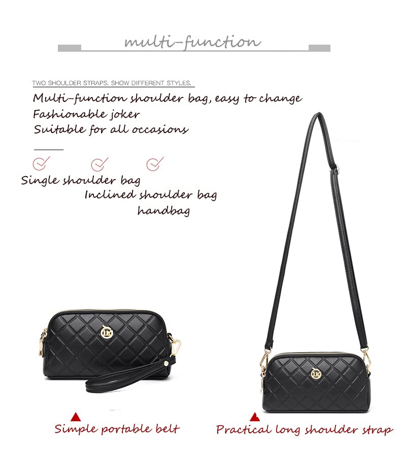 FSD.WG Women's Leather Crossbody Bag Lightweight Shoulder Bag and Stylish Clutch Bag Large Capacity Durable Gift for Ladies4