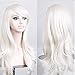 Produktbild Perücken Damen Cosplay Wigs Long Loose Damenperücke Lockig Anime Hitzebeständige natürliche 23"(58.5 cm) Weiß
