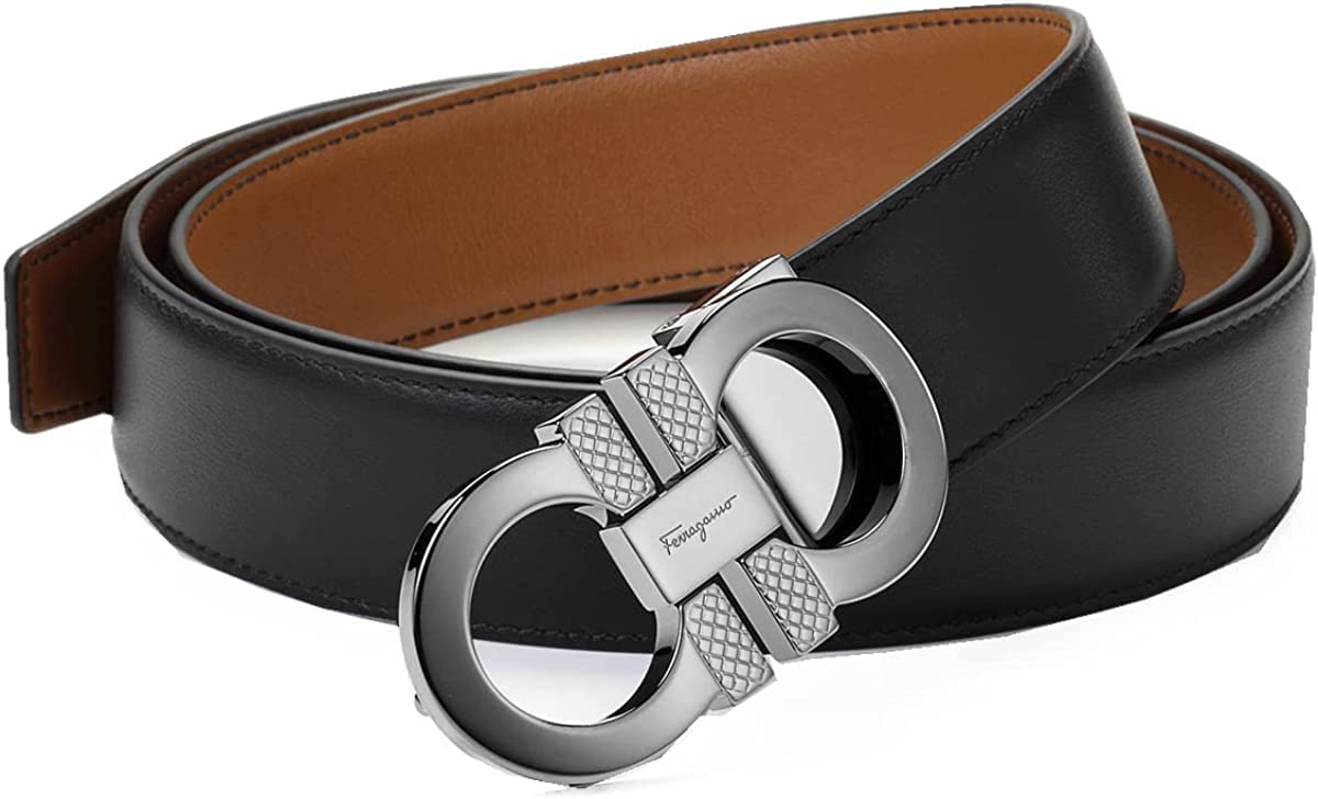 【新品】Ferragamo フェラガモ 金具ベルト メンズ リバーシブル 本革 FERRAGAMO フェラガモ ベルト レザーベルト メンズ ガンチーニ