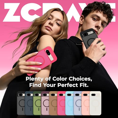 Coque Google Pixel 8 antichoc rose rouge mate compatible MagSafe contre chutes et rayures