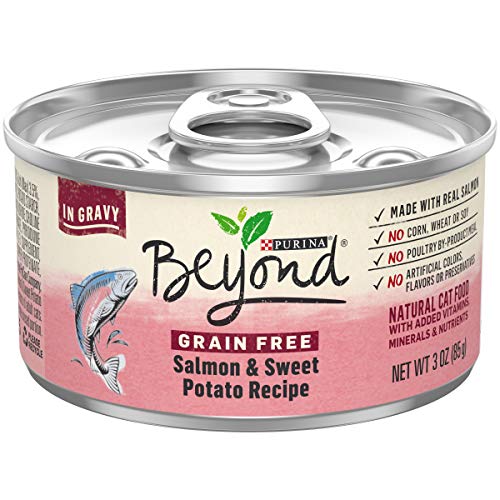 Purina Beyond Grain Free, Natural Gravy Wet Cat Food, Grain Free Salmon & Sweet Potato Recipe - (12) 3 oz. Cans