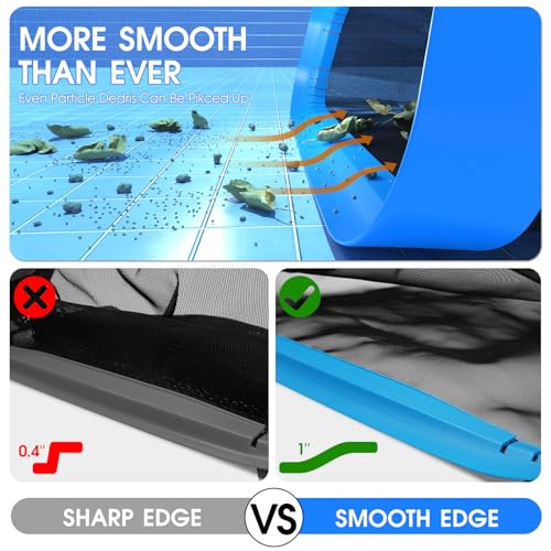 Image of Pool Skimmer Net for Pool Cleaning, Heavy Duty Pool Net Skimmer with Fine Mesh & Deep Bag, Aluminum Frame Pool Leaf Net for Above Ground & In-Ground Pools, Pond Cleaning Leaf Rake Net (No Pole)